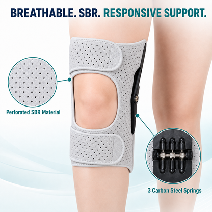 Spring Power Knee Booster,Spring Loaded Patella Support for Joint Pain Relief & Mobility